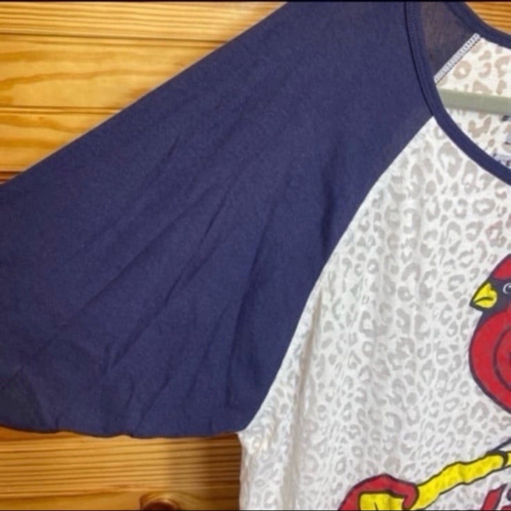 Victoria's Secret PINK x mlb cardinals limited edition leopard baseball tee NEW - Picture 3 of 5